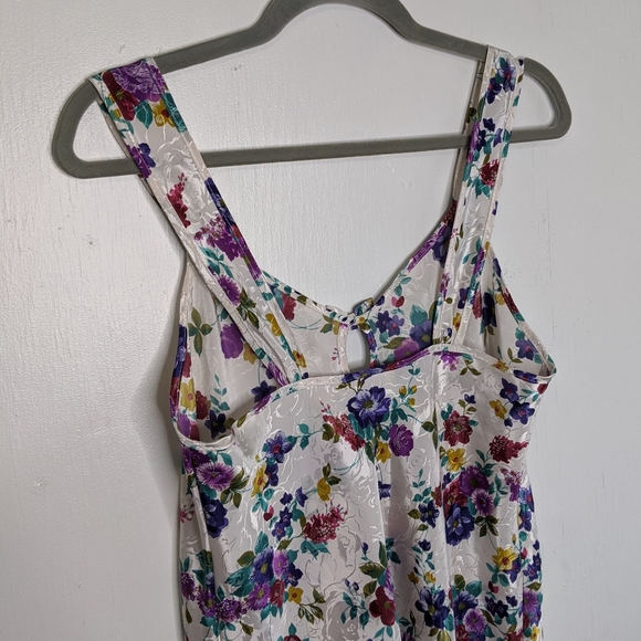 VTG Adonna Floral Slip Lingerie Dress Nature - Picture 7 of 7